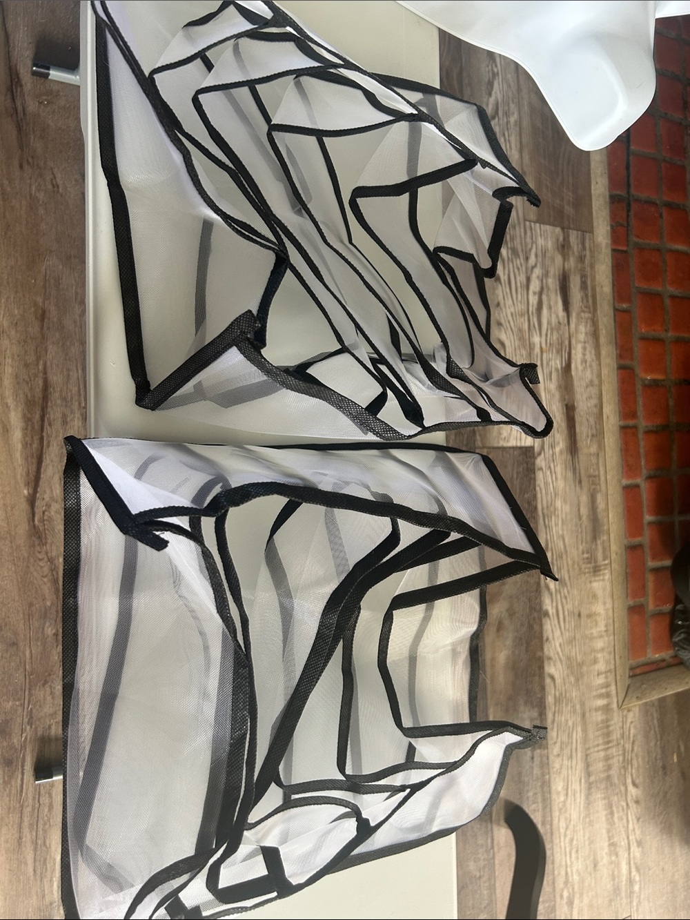 Mesh Drawer Organizer Liners - Black and White